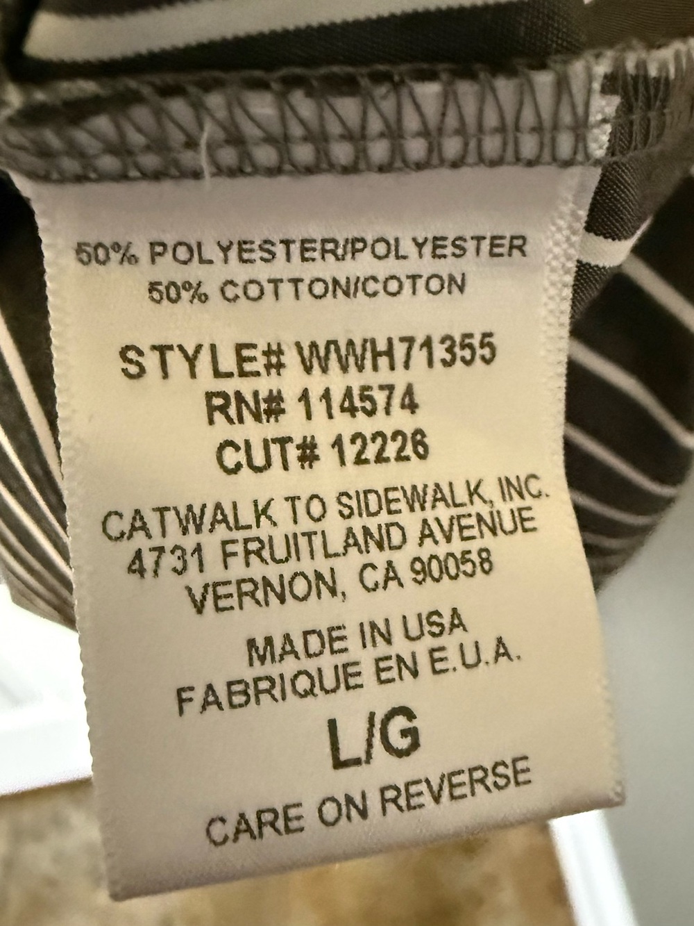 Anthropologie Pleione Gray & White Stripe Drop Waist Dress- L - Picture 8 of 9